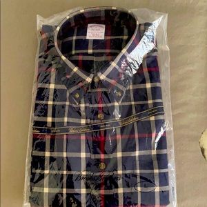 Brooks Brothers Navy Plaid Men’s Dress Shirt